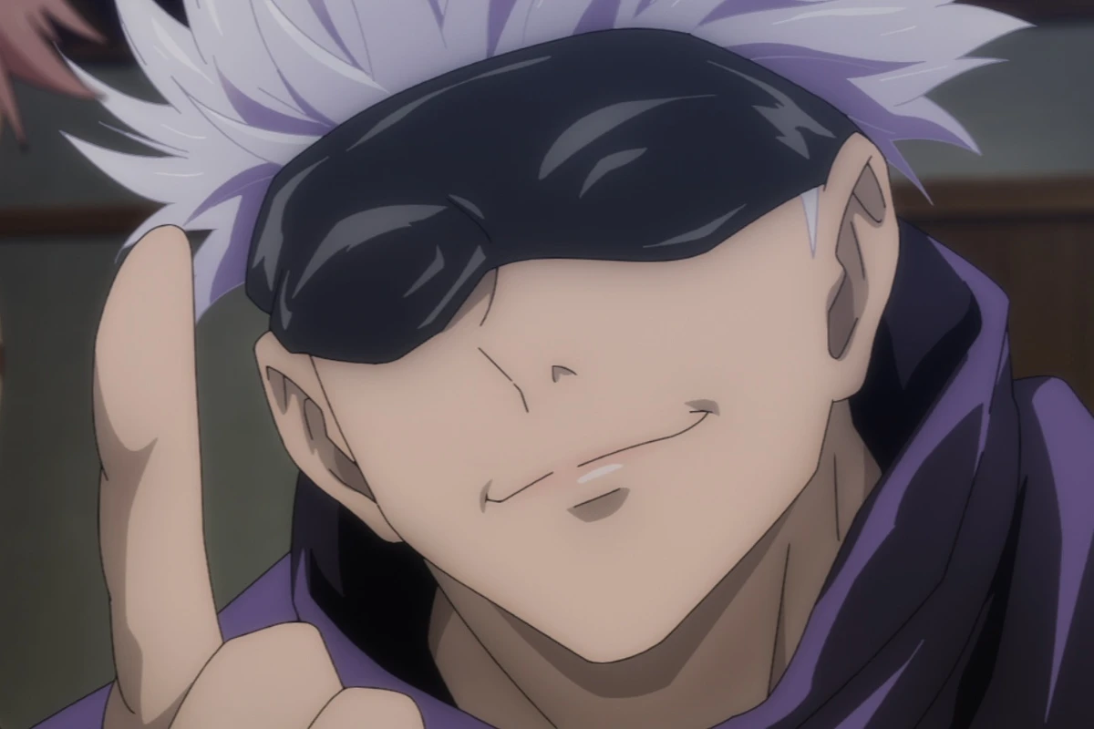 Why does Gojo cover his eyes?