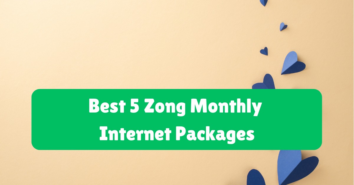 Best 5 Zong Monthly Internet Packages